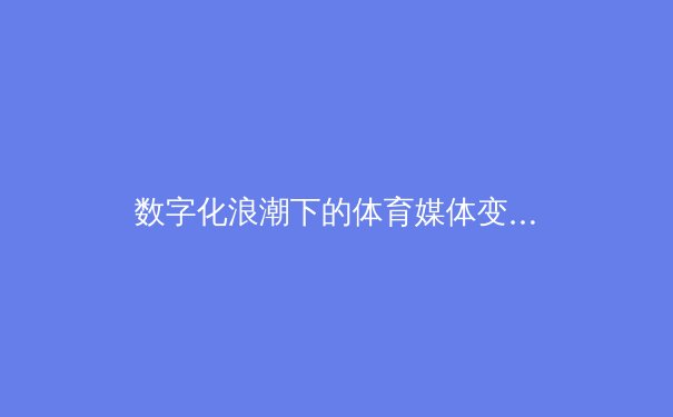 数字化浪潮下的体育媒体变革：从传统报道到沉浸式体验的深度解析 - 4